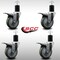Service Caster 4'' SS Gray Poly Swivel 1-3/4'' Expanding Stem Caster Set Total Lock Brake, 4PK SCC-SSEXTTL20S414-PPUB-134-4 - alternate 4